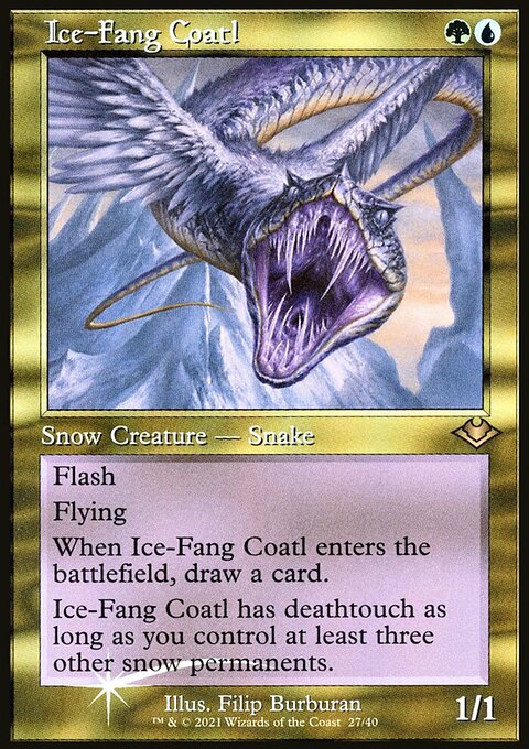 Ice-Fang Coatl, Modern Horizons 1 Timeshifts #27, Magic: The Gathering card