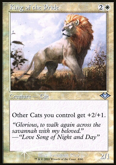 King of the Pride, Modern Horizons 1 Timeshifts #4, Magic: The Gathering card