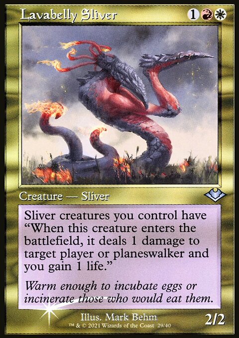 Lavabelly Sliver, Modern Horizons 1 Timeshifts #29, Magic: The Gathering card