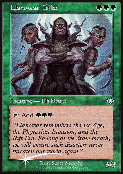 Llanowar Tribe, Modern Horizons 1 Timeshifts #22, Magic: The Gathering card