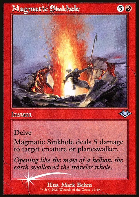 Magmatic Sinkhole, Modern Horizons 1 Timeshifts #17, Magic: The Gathering card