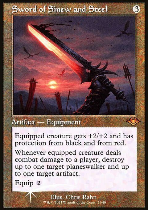 Sword of Sinew and Steel, Modern Horizons 1 Timeshifts #31, Magic: The Gathering card