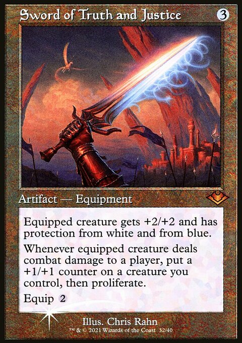 Sword of Truth and Justice, Modern Horizons 1 Timeshifts #32, Magic: The Gathering card