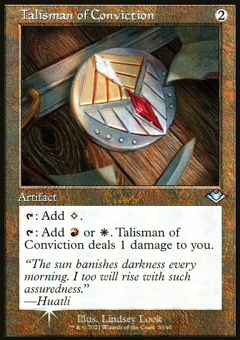 Talisman of Conviction, Modern Horizons 1 Timeshifts #33, Magic: The Gathering card