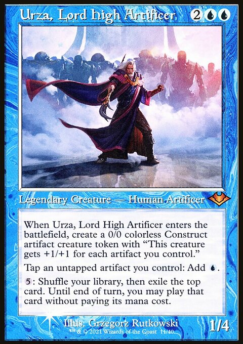 Urza, Lord High Artificer, Modern Horizons 1 Timeshifts #11, Magic: The Gathering card