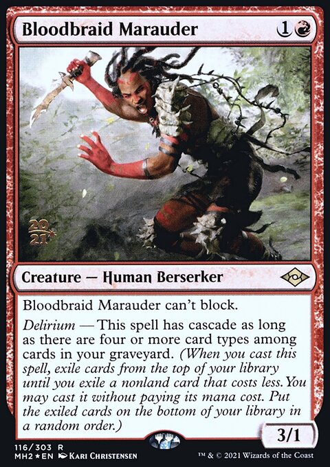Bloodbraid Marauder, Modern Horizons 2 Promos #116s, Magic: The Gathering card