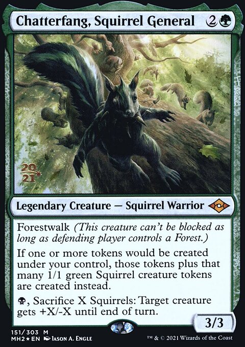 Chatterfang, Squirrel General, Modern Horizons 2 Promos #151s, Magic: The Gathering card