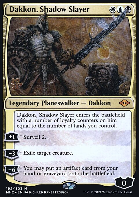 Dakkon, Shadow Slayer, Modern Horizons 2 Promos #192s, Magic: The Gathering card