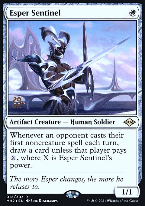 Esper Sentinel, Modern Horizons 2 Promos #12s, Magic: The Gathering card