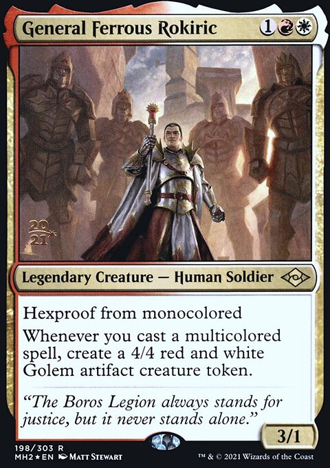 General Ferrous Rokiric, Modern Horizons 2 Promos #198s, Magic: The Gathering card
