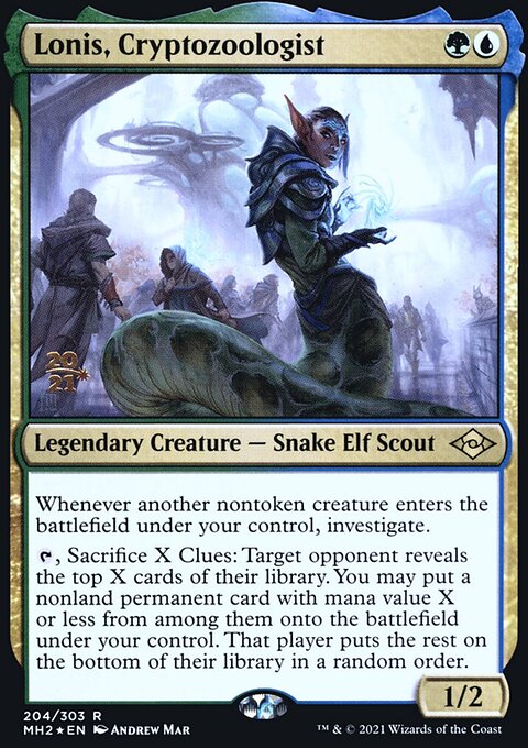 Lonis, Cryptozoologist, Modern Horizons 2 Promos #204s, Magic: The Gathering card