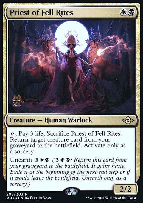 Priest of Fell Rites, Modern Horizons 2 Promos #208s, Magic: The Gathering card