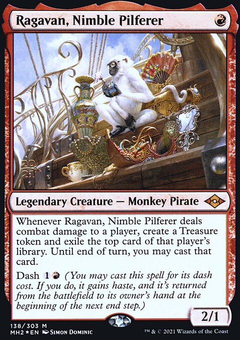 Ragavan, Nimble Pilferer, Modern Horizons 2 Promos #138s, Magic: The Gathering card