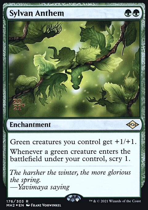 Sylvan Anthem, Modern Horizons 2 Promos #176s, Magic: The Gathering card