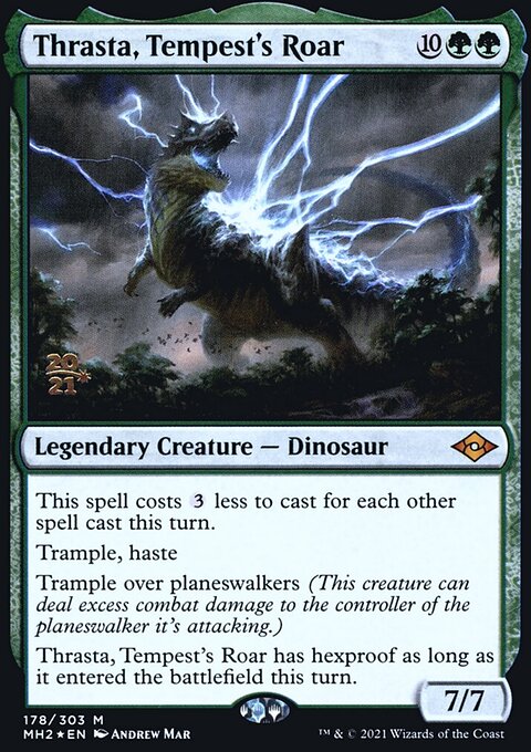 Thrasta, Tempest's Roar, Modern Horizons 2 Promos #178s, Magic: The Gathering card