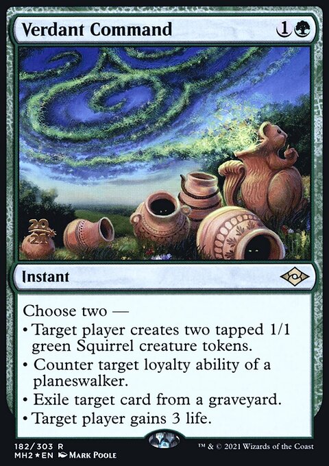 Verdant Command, Modern Horizons 2 Promos #182s, Magic: The Gathering card