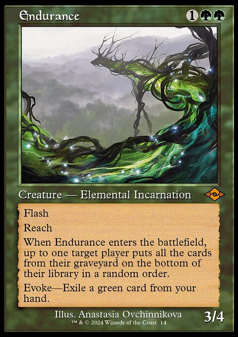 Endurance, Modern Horizons 2 Timeshifts #14, Magic: The Gathering card