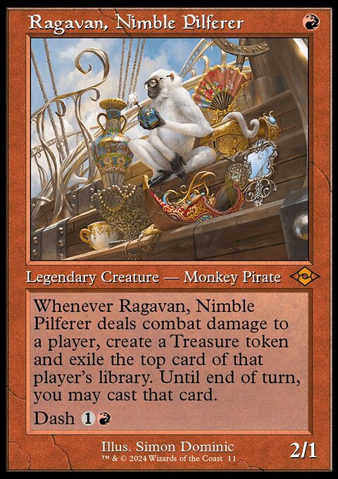 Ragavan, Nimble Pilferer, Modern Horizons 2 Timeshifts #11, Magic: The Gathering card