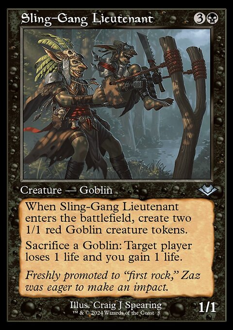 Sling-Gang Lieutenant, Modern Horizons 2 Timeshifts #8, Magic: The Gathering card