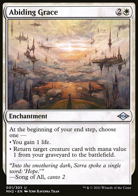 Abiding Grace, Modern Horizons 2 #1, Magic: The Gathering card