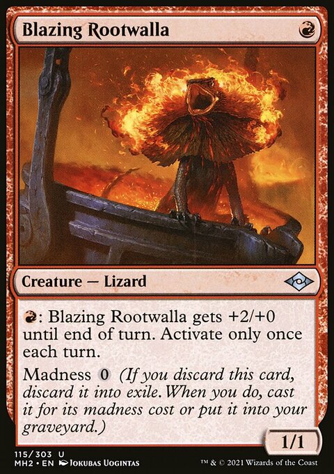Blazing Rootwalla, Modern Horizons 2 #115, Magic: The Gathering card