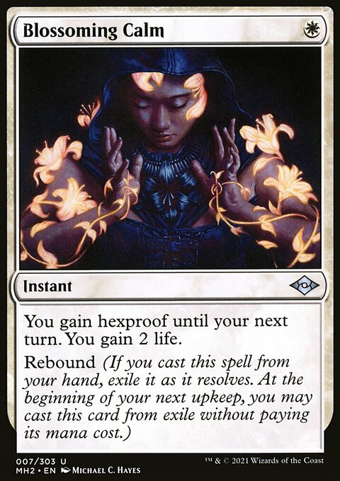 Blossoming Calm, Modern Horizons 2 #7, Magic: The Gathering card