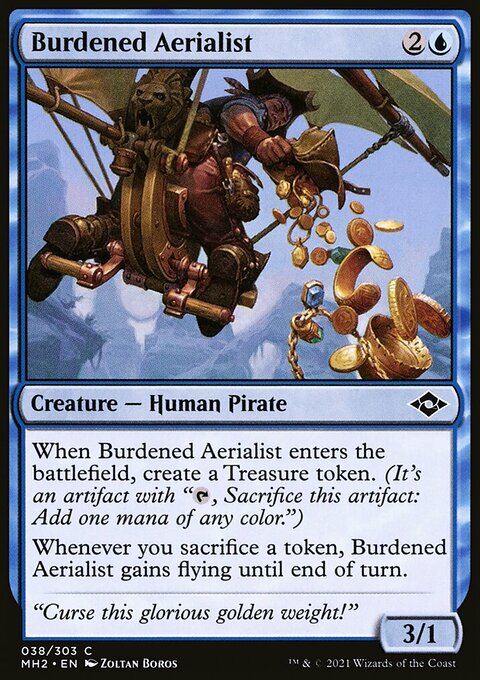 Burdened Aerialist, Modern Horizons 2 #38, Magic: The Gathering card