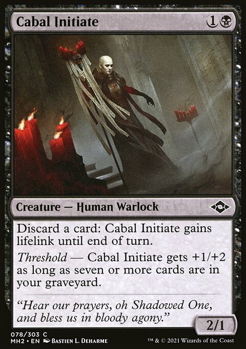 Cabal Initiate, Modern Horizons 2 #78, Magic: The Gathering card