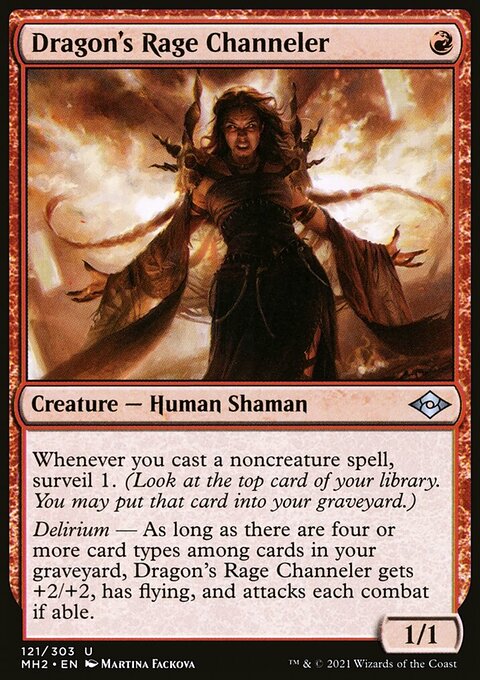 Dragon's Rage Channeler, Modern Horizons 2 #121, Magic: The Gathering card