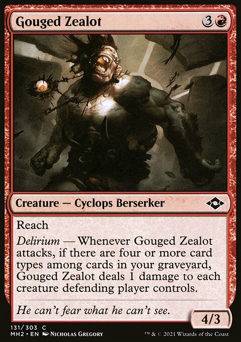 Gouged Zealot, Modern Horizons 2 #131, Magic: The Gathering card