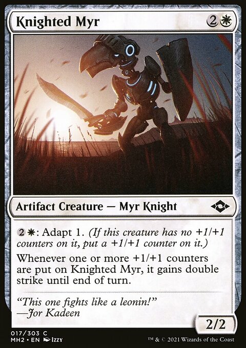 Knighted Myr, Modern Horizons 2 #17, Magic: The Gathering card