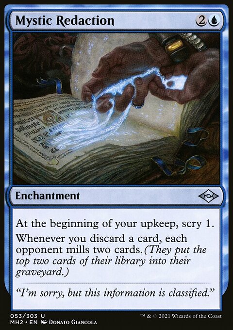 Mystic Redaction, Modern Horizons 2 #53, Magic: The Gathering card