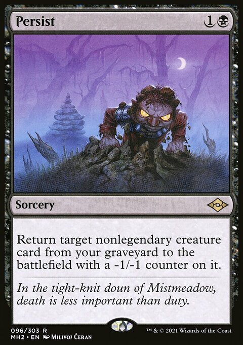 Persist, Modern Horizons 2 #96, Magic: The Gathering card