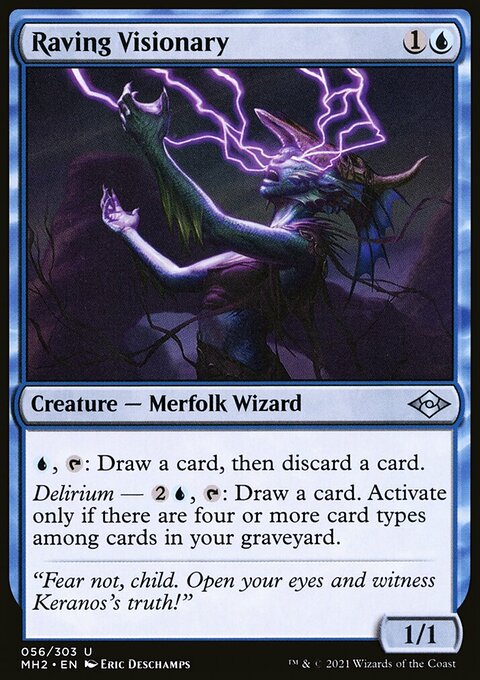 Raving Visionary, Modern Horizons 2 #56, Magic: The Gathering card