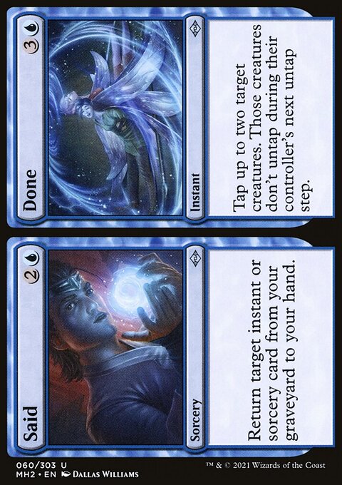 Said // Done, Modern Horizons 2 #60, Magic: The Gathering card