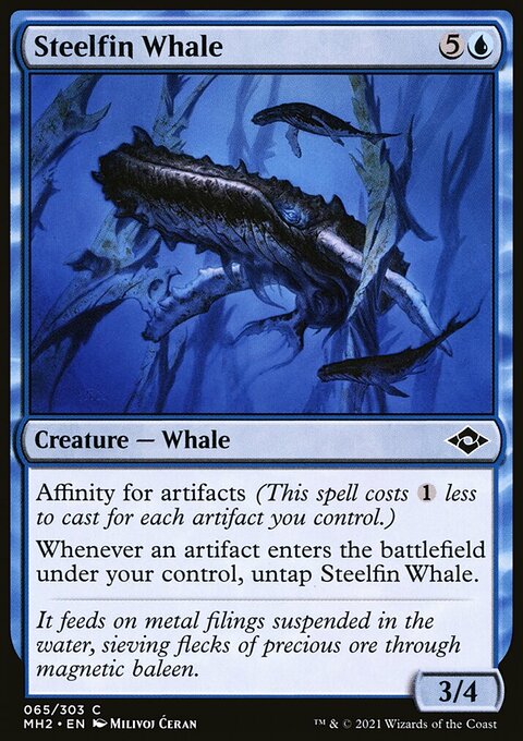 Steelfin Whale, Modern Horizons 2 #65, Magic: The Gathering card