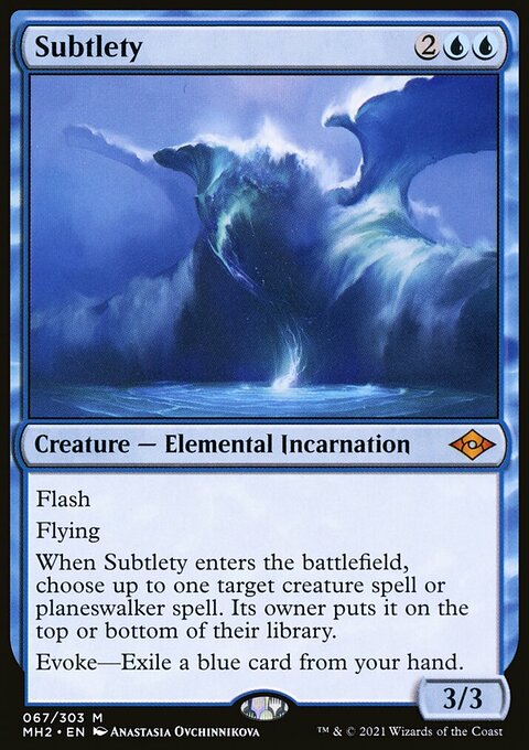 Subtlety, Modern Horizons 2 #67, Magic: The Gathering card