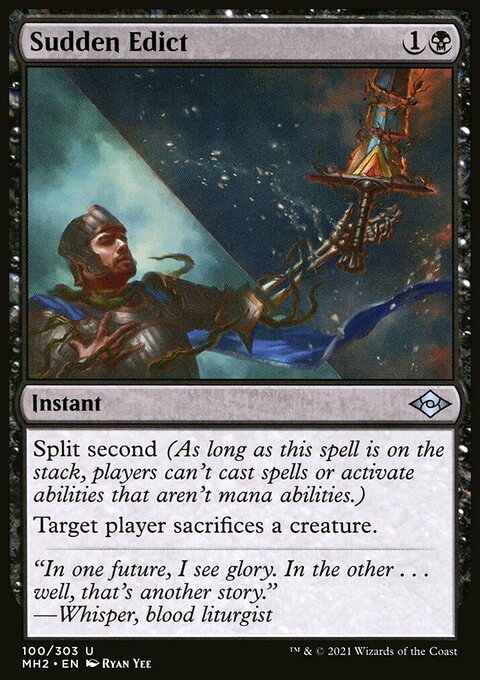 Sudden Edict, Modern Horizons 2 #100, Magic: The Gathering card