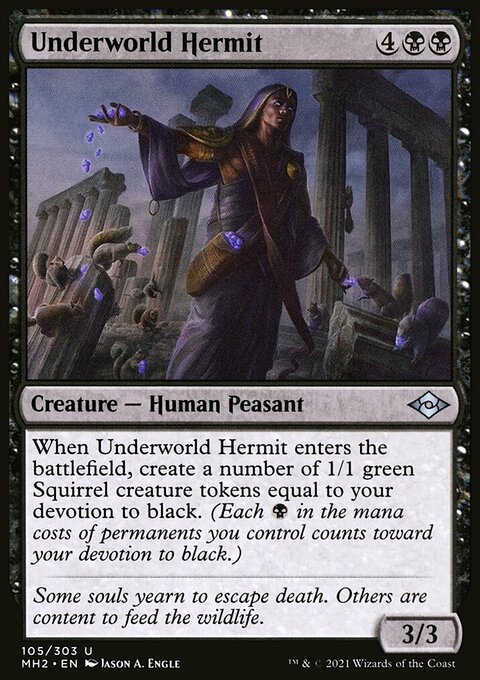 Underworld Hermit, Modern Horizons 2 #105, Magic: The Gathering card
