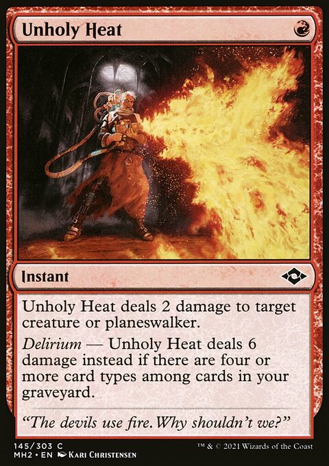Unholy Heat, Modern Horizons 2 #145, Magic: The Gathering card