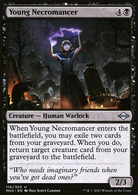 Young Necromancer, Modern Horizons 2 #110, Magic: The Gathering card