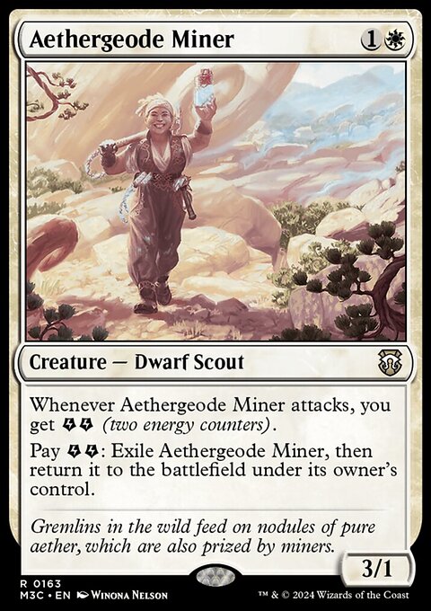 Aethergeode Miner, Modern Horizons 3 Commander #163, Magic: The Gathering card