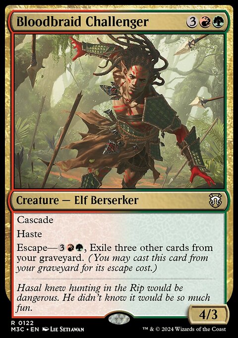 Bloodbraid Challenger, Modern Horizons 3 Commander #122, Magic: The Gathering card