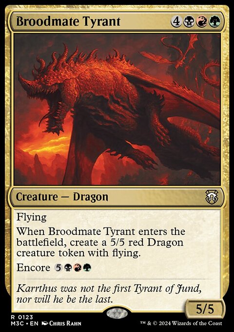 Broodmate Tyrant, Modern Horizons 3 Commander #123, Magic: The Gathering card