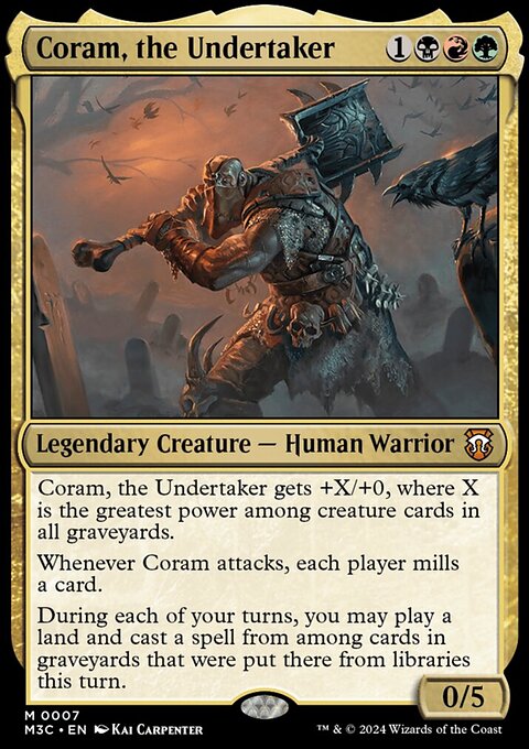 Coram, the Undertaker, Modern Horizons 3 Commander #7, Magic: The Gathering card