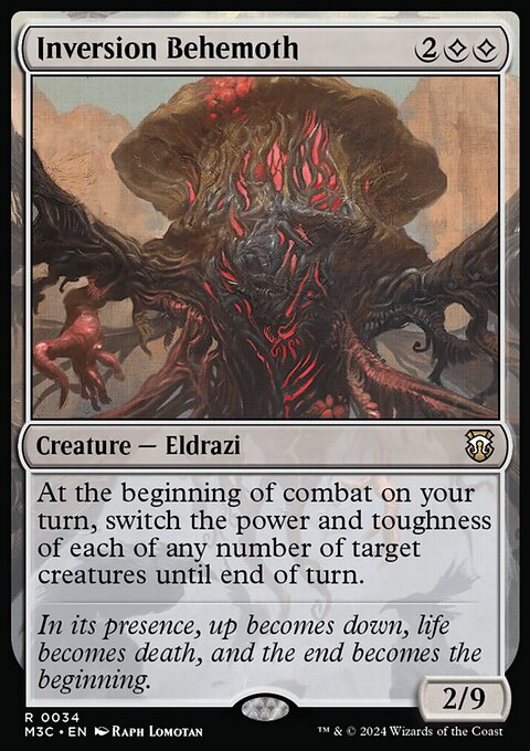 Inversion Behemoth, Modern Horizons 3 Commander #34, Magic: The Gathering card