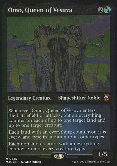 Omo, Queen of Vesuva, Modern Horizons 3 Commander #145, Magic: The Gathering card