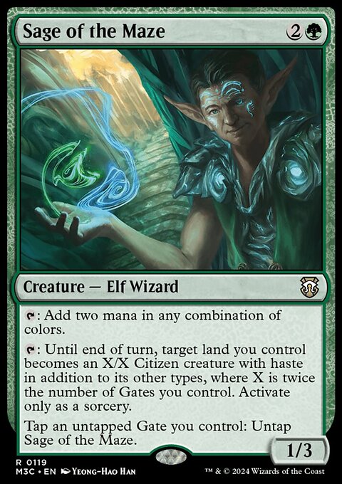 Sage of the Maze, Modern Horizons 3 Commander #119, Magic: The Gathering card