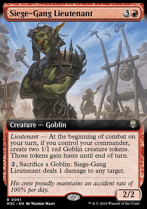 Siege-Gang Lieutenant, Modern Horizons 3 Commander #61, Magic: The Gathering card