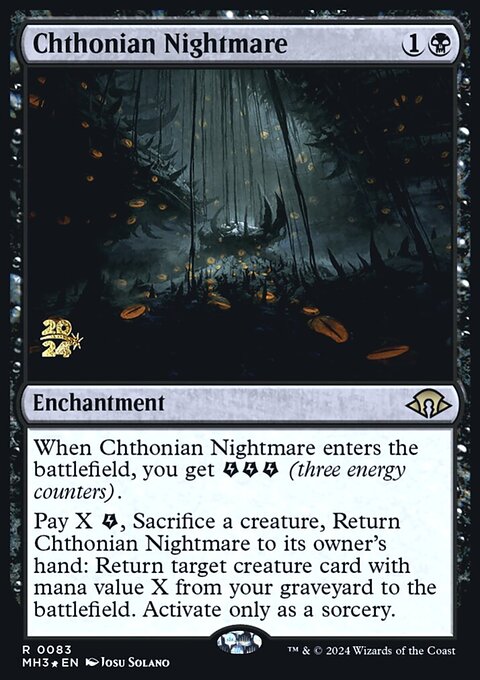Chthonian Nightmare, Modern Horizons 3 Promos #83s, Magic: The Gathering card